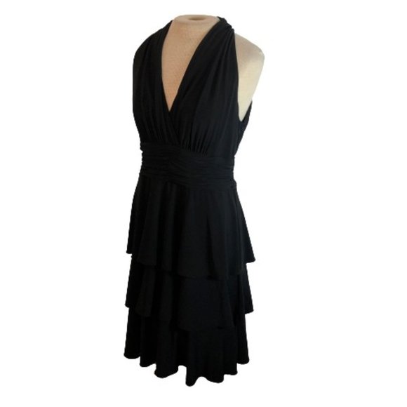 Evan Picone Dresses & Skirts - Evan-Picone Tiered Classic Black Mini Dress Sz 12
